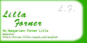 lilla forner business card